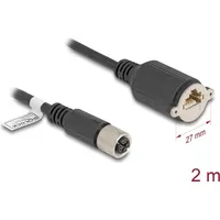 DeLock M12 Kabel X-kodiert 8 Pin Buchse zu RJ45