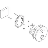 Kludi Rosette mit Absperrung/ 7468805-00 Umstellung chrom, Ersatzteil