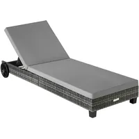 Tectake tectake® 405375 Außenbett Grau