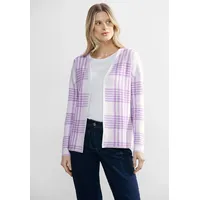 Cecil Karierte Strickjacke - lila