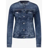 Cecil Jeansblazer mit feinen Stickereien blau M (40)