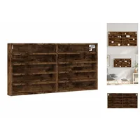 VidaXL Vitrinenschrank Räuchereiche 100x8,5x50 cm Holzwerkstoff