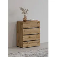 INOSIGN »Cross,Breite 60 cm, moderne grifflose Sideboard,4 Schubkästen«, Schubladenschrank