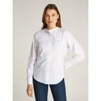 Tommy Hilfiger Shirtbluse COLLARLESS POPLIN REGULAR SHIRT mit Tommy