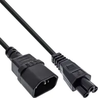 InLine Netzkabel, C14 Kupplung auf C5 Stecker, schwarz, 5m