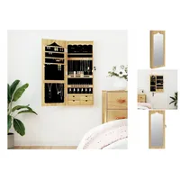 VidaXL Schmuckschrank mit Spiegel Wandmontage 37,5x10x90 cm