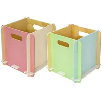 HMF Aufbewahrungsbox aus Holz Regalbox passend für Bücherregale, 2er