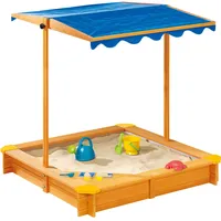 Playtive Holzsandkasten, mit Dach und Eisdiele