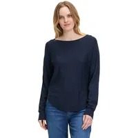 Betty & Co Feinstrickpullover mit U-Boot-Ausschnitt Dunkelblau,38 | 38