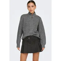 Only Tokyo Zip Cardigan Strickjacke in Grau, S