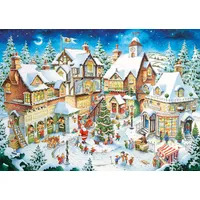 Ravensburger Puzzle 12001271-50-jähriges Jubiläum: Weihnachtsdorf Limited Edition - 1000