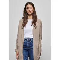 STREET ONE Damen A253788 Offener Cardigan, warm Taupe Mel,