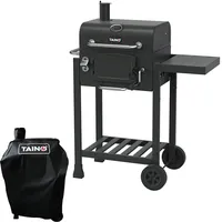 TAINO HERO Set Smoker klein BBQ Grillwagen Holzkohle-Grill Gasgrill