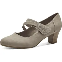 Jana Damen Pumps mit Riemen Mary Jane Vegan, Braun