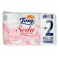 Foxy Toilettenpapier Seide Toilettenpapier 3 Schichten 4 + 2