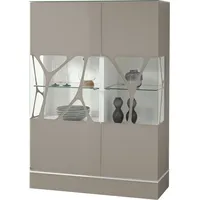 LEONARDO Highboard »Cube«, mit Sicherheitsglas und edlem MDF Holz,