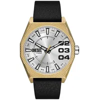 Diesel Herren Analog Quarz Uhr mit Leder Armband DZ2219