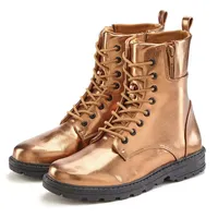 LASCANA Stiefelette, im angesagten Metallic-Look, Stiefel, Boots VEGAN, Gr.