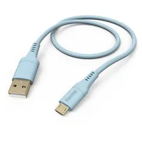 Hama Ladekabel Flexible USB-A/Micro-USB 1.5m Silikon blau (201563)