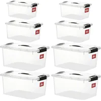 Markeinput Greentainer Aufbewahrungsboxen Set mit Deckel Stapelbar 8er Organizer