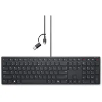 Dell KB525C Wired Collaboration Keyboard, schwarz, USB, DE