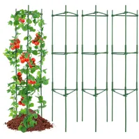 Vevor 4er-Pack Tomatenkäfige für den Garten, 63 Zoll Tomaten-Spalier-Pflanzenpfahl-Unterstützung,