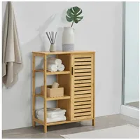 [en.casa] Badezimmerschrank Vetlanda Bambus 87x66x33 cm