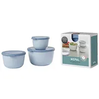 Mepal Frischhaltedosen-Set Cirqula 8,5/10,0/11,5 cm hoch nordic blue 0,5/1,0/2,0