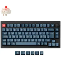 Keychron V1 Max, Gaming-Tastatur - schwarz/blaugrau, DE-Layout, Gateron Jupiter