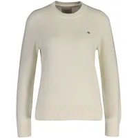 GANT Rundhalspullover »CLASSIC COTTON C-NECK«, mit Zopfstrickmuster Gant CREAM