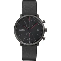 JUNGHANS max bill Chronoscope Bauhaus Herrenuhr Schwarz