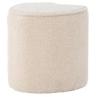 VCM Heart Pouf Teddy für Kinder beige.