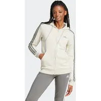 Adidas Damen Essentials 3-Stripes Full-Zip Fleece Hoodie, Alumina, XS