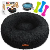 Lovpet LOVPET® Hundebett Hundekissen Katzenbett Bagel, Waschbar, Inkl. Napf