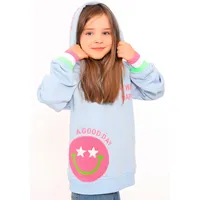 Zwilling Hoodie ""Always Happy" Kids", Mädchen, Gr. 134/140, blau,