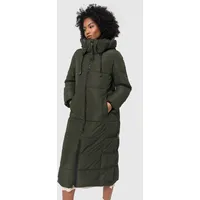 Marikoo Damen Winterjacke Steppmantel lang gesteppter Mantel Winter Parka