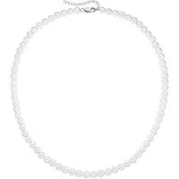 Smart Jewel Kette mit Muschel-Perlen, Silber 925 Ketten Weiss