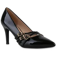 VAN HILL Spitze Pumps in Schwarz Lack