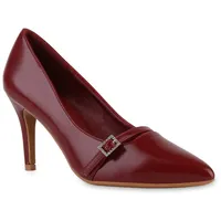 VAN HILL Damen Spitze Pumps in Burgund