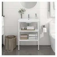 VidaXL Badezimmer Waschtischgestell Weiß 59x38x83 cm Eisen vidaXL