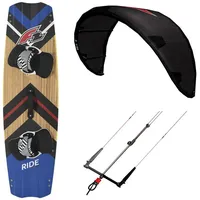 F2 Set Kite Ride V5 9qm|Kiteboard Ride Wood 137cm