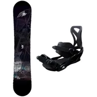 F2 Set Herren Snowboard Blackdeck 157mw cm mit Bindung