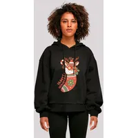 F4NT4STIC Groovy Weihnachten Hippie Reindeer in schwarz | Gr.: