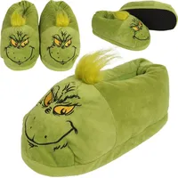 Sarcia.eu Grinch Grüne Uni Hausschuhe/Pantoffeln, warm, weich 45/46 EU