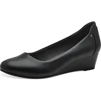 Jana Damen Pumps mit Keilabsatz Vegan, Schwarz 41 EU