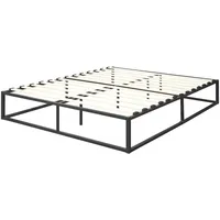 [en.casa] Metallbett Kreta 160x200 cm Schwarz