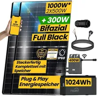 Epp.solar 1000W Balkonkraftwerk mit Speicher Komplettset 400W TSOL-MS400 Wechselrichter