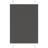 VidaXL Plissee Schwarz 90x100 cm Stoffbreite 89,4 cm Polyester