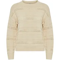 B.YOUNG Strickpullover mit Strukturmuster Modell 'Punti', beige XS