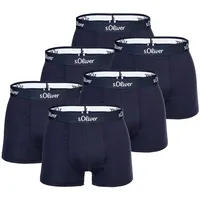 S.Oliver Herren Boxershorts, 6er Pack - Boxerbrief, Baumwoll-Stretch Marine